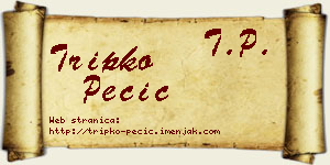 Tripko Pecić vizit kartica
